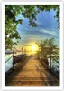 Poster - Poster ohne Rahmen - See Sonnenuntergang Boot Produktbild-Vorschau 1
