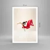 Poster - Poster ohne Rahmen - Ballerina Tanz Rot - 70x100 Produktbild-Vorschau 4