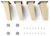 4x sossai Holzfüße eckig - schräge Ausführung 15cm Buche Produktbild-Vorschau 1