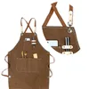 Canvas Kochschürze, Kreuz zurück Heavy Duty Arbeit Schürze Produktbild-Vorschau 3