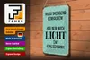 Blechschild Spruch 20x30cm muss dringend einkaufen hab nur Produktbild-Vorschau 4
