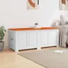 vidaXL Truhla s víkem hnědá a bílá z masivního dřeva akácie Náhled obrázku produktu 3