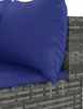 7-tlg. Garten-Lounge-Set mit Kissen Grau Poly Rattan Produktbild-Vorschau 8