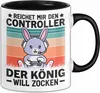 Gamer Tasse Geschenk Reichet Mir Den Controller Der König Produktbild-Vorschau 1