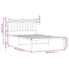 vidaXL Struttura letto con testiera in metallo nero 100x200 Anteprima dell’immagine prodotto 6