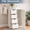 Armoire de salle de bain, commode MDF avec tiroirs, petite Voir les images du produit 3