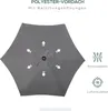 Sonnenschirm Ø196 cm, sechseckig Balkonschirm für Strand Produktbild-Vorschau 6