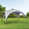 A white and blue gazebo is set up on a green lawn with trees in the background. Anteprima dell’immagine prodotto
