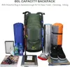 60L Wasserdichter leichter Wanderrucksack mit Regenschutz, Produktbild-Vorschau 3