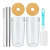 2er 24OZ Bubble Tea Becher Trinkgläser Masongläser mit Produktbild-Vorschau 6