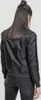 A woman is shown from the back wearing a black bomber jacket and black jeans. Produktbild-Vorschau