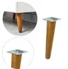Schräg Buchenbein UNIQ 20 cm mit Montageplatte Walnussfarbe Produktbild-Vorschau 4