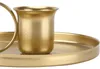 2 Retro-Eisen-Kerzenhalter, Gold, mit Griff, für Tischdeko Anteprima dell’immagine prodotto