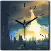 Coloray Uhr auf Leinwand 30x30 cm Wand Uhr Dekoration Produktbild-Vorschau 1