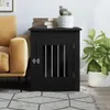 vidaXL Hundekäfig im Möbelstil Schwarz 55x75x65 cm Produktbild-Vorschau 3