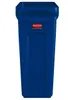 Rubbermaid Abfallbehälter Slim Jim mit Lüftungskanälen blau Produktbild-Vorschau 2