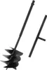 vidaXL Erdbohrer mit Griff 250 mm Stahl Schwarz Produktbild-Vorschau 4