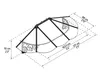 Canopia Tettoia Lily 2,16 x 0,9 nero trasparente Tettoia a Anteprima dell’immagine prodotto 2