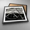 Gerahmtes Poster - Schwarzer Rahmen - Lenkrad Auto Vintage Produktbild-Vorschau 3