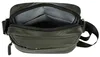An open green messenger bag shown from a top-down perspective. Produktbild-Vorschau