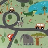 Kinderteppich Safari / Straße Spielteppich grün Größe - 240 Produktbild-Vorschau 3