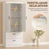 Kúpeľňová skrinka HOMCOM, vysoká skrinka s nastaviteľnými Náhľad obrázku produktu 5