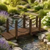KOMFOTTEU Gartenbrücke, Holzbrücke mit Geländern & Ketten, Produktbild-Vorschau 9