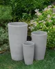 BELIANI Blumenkübel Grau 31 x 31 x 58 cm Steingemisch mit Produktbild-Vorschau 2