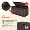 CASARIA Coffre de Rangement Brun Aspect Osier 310L Voir les images du produit 3