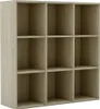 vidaXL Bücherregal Sonoma-Eiche 98x29x97,5 cm Holzwerkstoff Produktbild-Vorschau 8