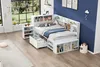 MODFU Schlafsofas Jugendbett 90x200cm, Holzbett  mit Produktbild-Vorschau 3