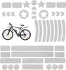 42 Stück Fahrrad Reflektoren Aufkleber Set, Fahrrad Felgen Produktbild-Vorschau 1