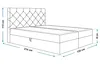 Boxspringbett BOSTON mit 2 Bettkästen, Polsterbett Maße: Produktbild-Vorschau 3