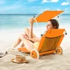 CASARIA® Lettino da Spiaggia Kreta Pieghevole Trasportabile Anteprima dell’immagine prodotto 4