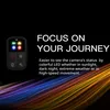 A remote control with colorful LED indicators is shown next to marketing text and a colorful abstract background. Podgląd zdjęcia produktu