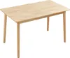 A rectangular wooden dining table with four legs, shown from a slightly elevated side angle against a white background. Anteprima dell’immagine prodotto