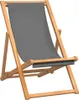 vidaXL Plážové kreslo skladacie z masívneho dreva Teak Grey Náhľad obrázku produktu 1