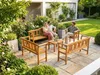 3-Sitzer Gartenbank aus Akazienholz - Rose Produktbild-Vorschau 4