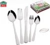 A set of cutlery in a case, along with individual pieces of cutlery, displayed on a white background. Produktbild-Vorschau