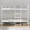 vidaXL Etagenbett ohne Matratze Weiß 90x190 cm Stahl Produktbild-Vorschau 3