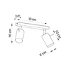 A technical drawing of a ceiling light fixture with dimensions indicated. Náhled obrázku produktu