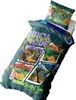 A Teenage Mutant Ninja Turtles themed duvet cover and pillow set displayed on a white background. Voir les images du produit