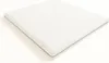 A white mattress topper with a quilted pattern and a gray trim is shown from a diagonal angle against a white background. Anteprima dell’immagine prodotto
