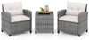 COSTWAY Gartenmöbel Set Polyrattan, 3-tlg. Balkonmöbel Produktbild-Vorschau 1