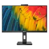 A Philips monitor with a colorful parrot feather wallpaper displayed on the screen, shown from the front on a white background. Produktbild-Vorschau