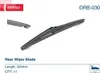 A product image of a rear wiper blade with branding and product information. Anteprima dell’immagine prodotto