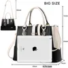 Damen Handtaschen Schwarz groß taschen Leder moderne damen Produktbild-Vorschau 2