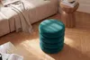 riess-ambiente Runder Polsterhocker VOGUE 40cm grün Samt Produktbild-Vorschau 4