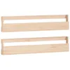 vidaXL Wand-Schuhregale 2 Stk. 110x9x23 cm Massivholz Produktbild-Vorschau 1