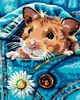 Zuty - Malen nach Zahlen - HAMSTER MIT MARGERITE, 40x50 cm, Produktbild-Vorschau 1